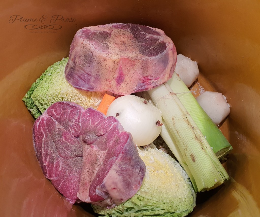 Préparation de la poule au pot