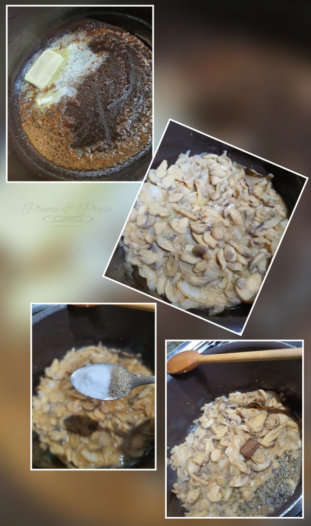 Préparation du boeuf Stroganoff