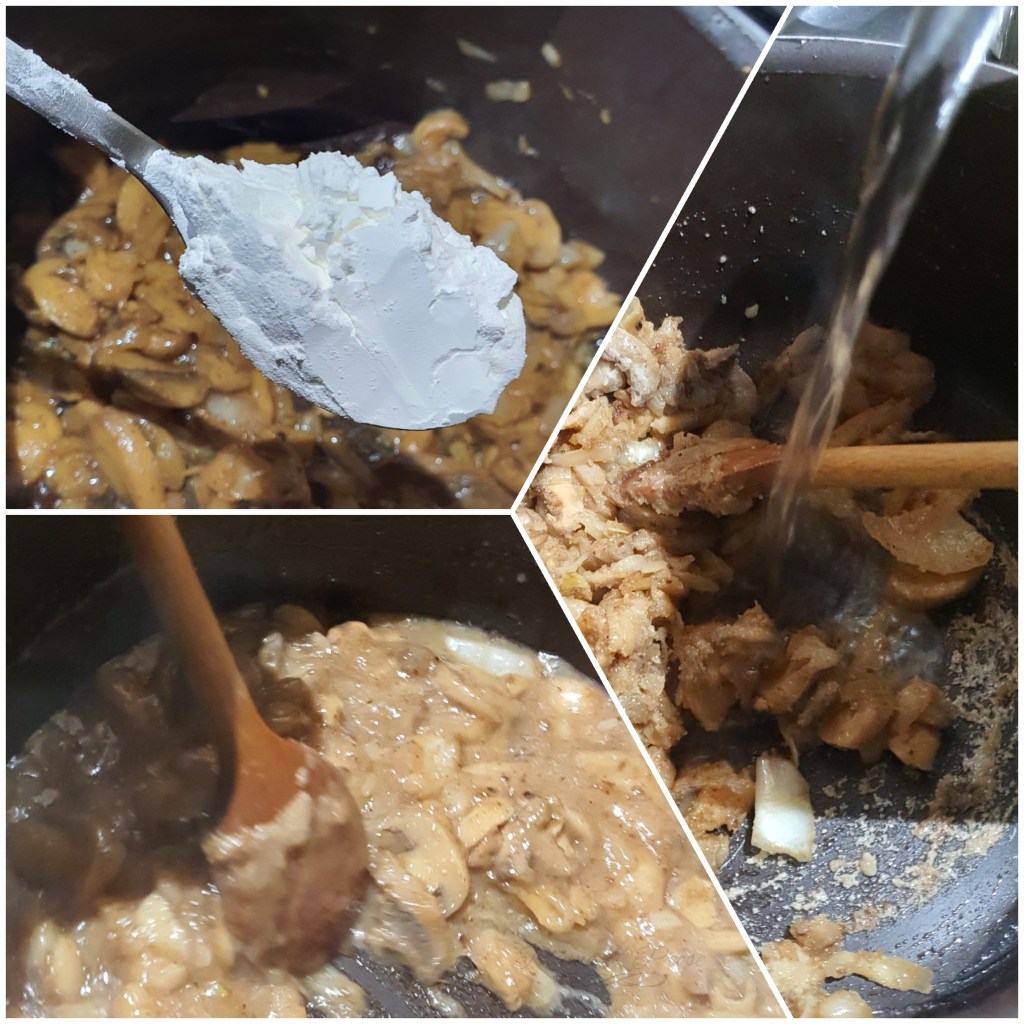 Préparation du boeuf Stroganoff