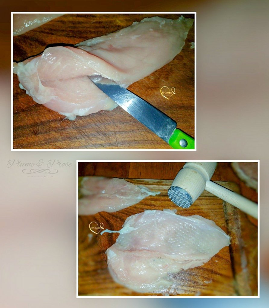 Préparation des "Chicken Rolls" Méditerranéen