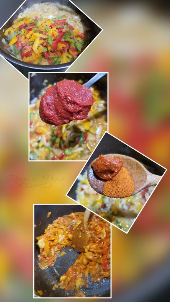 Préparation du poulet à la basquaise