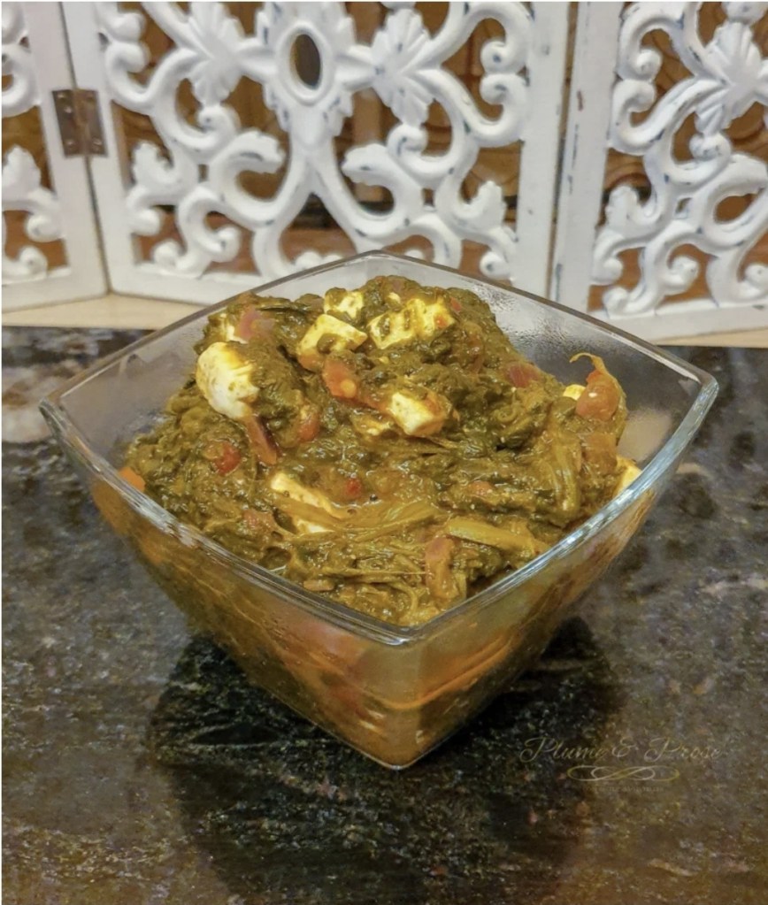 "Curry d'épinards à la féta façon Palak Paneer"
