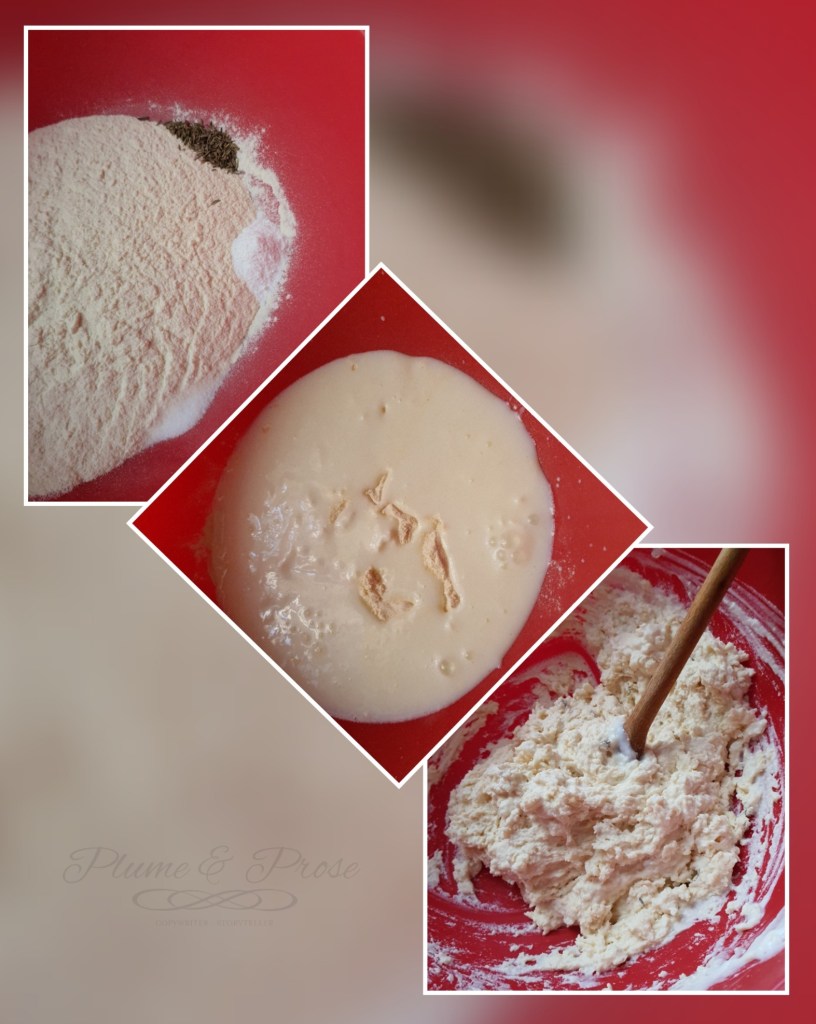 Préparation du "Flatbread" farci