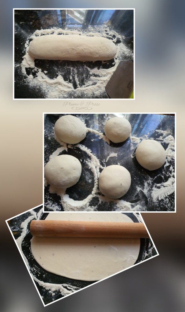 Préparation du "Flatbread" farci