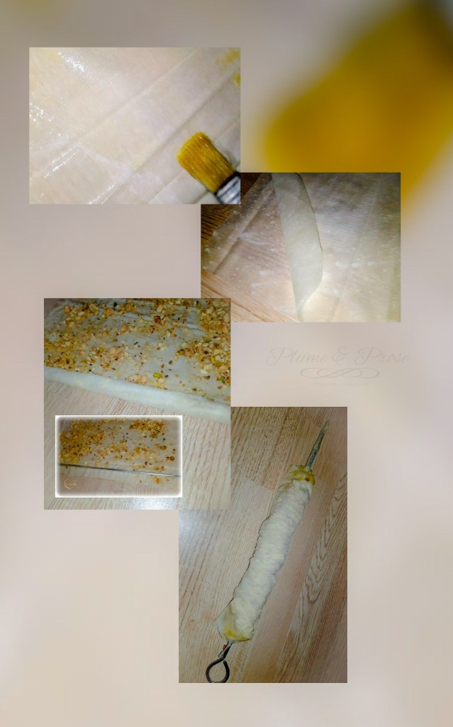 Préparation des baklawa rolls