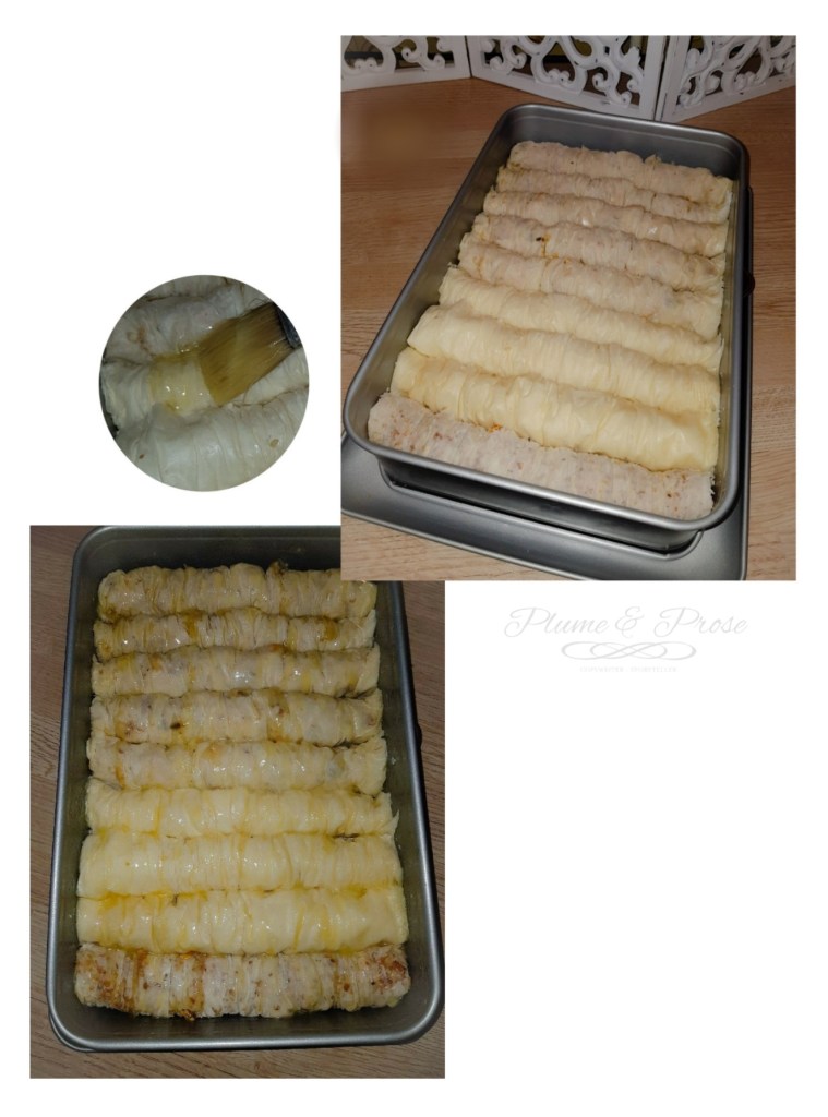 Préparation des baklawa rolls