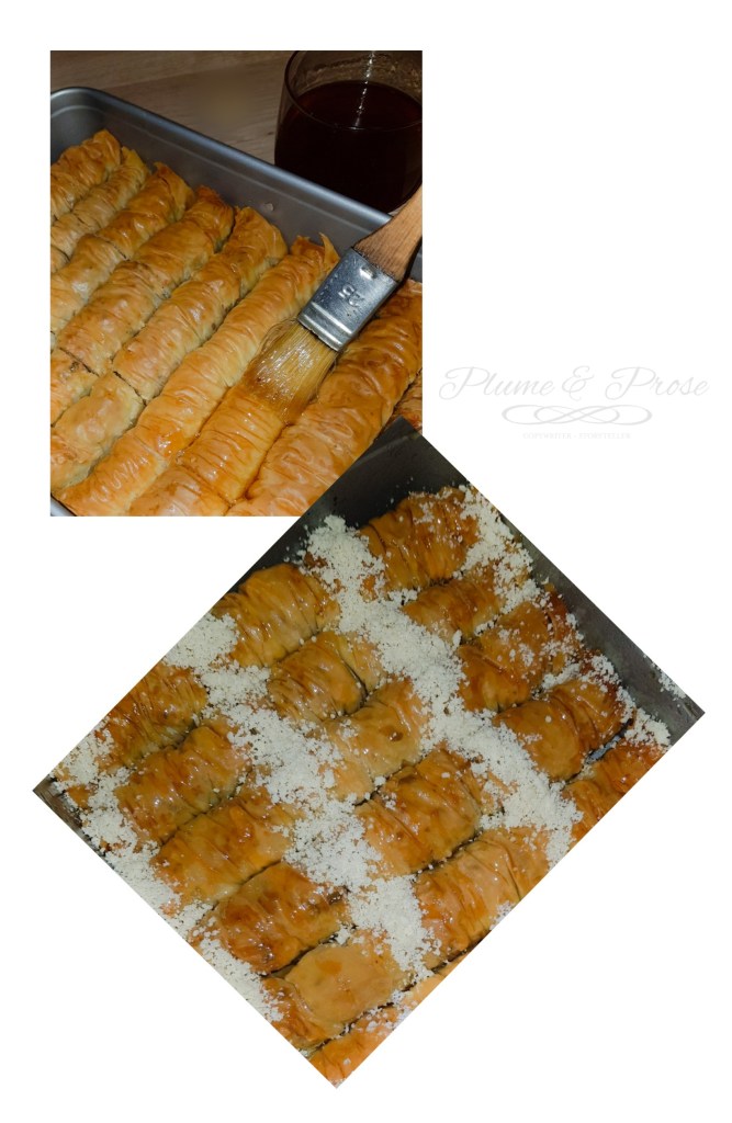 Préparation des baklawa rolls