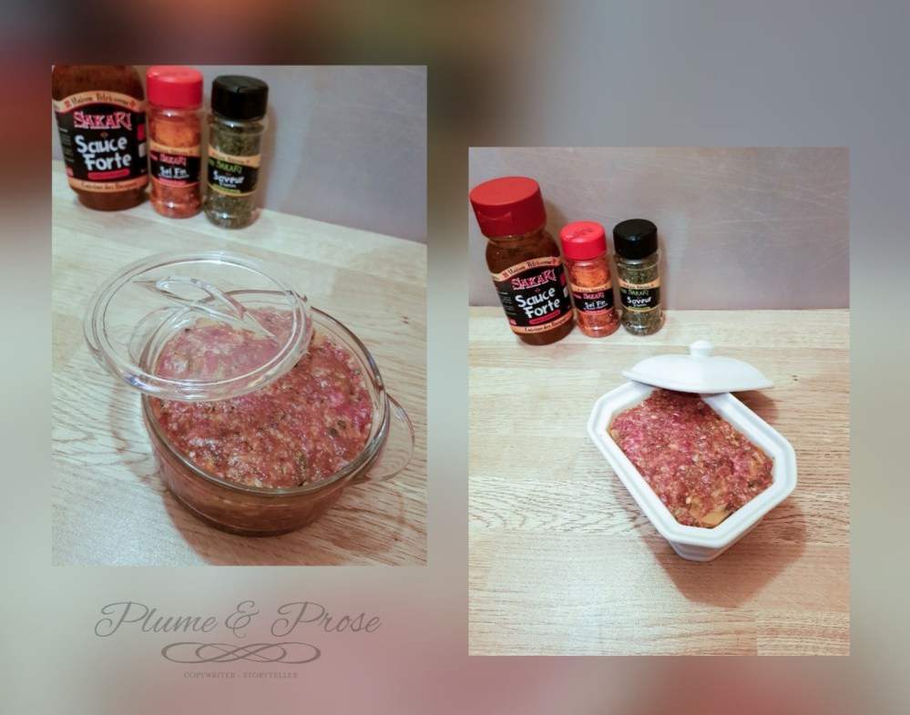 Préparation du pain de viande