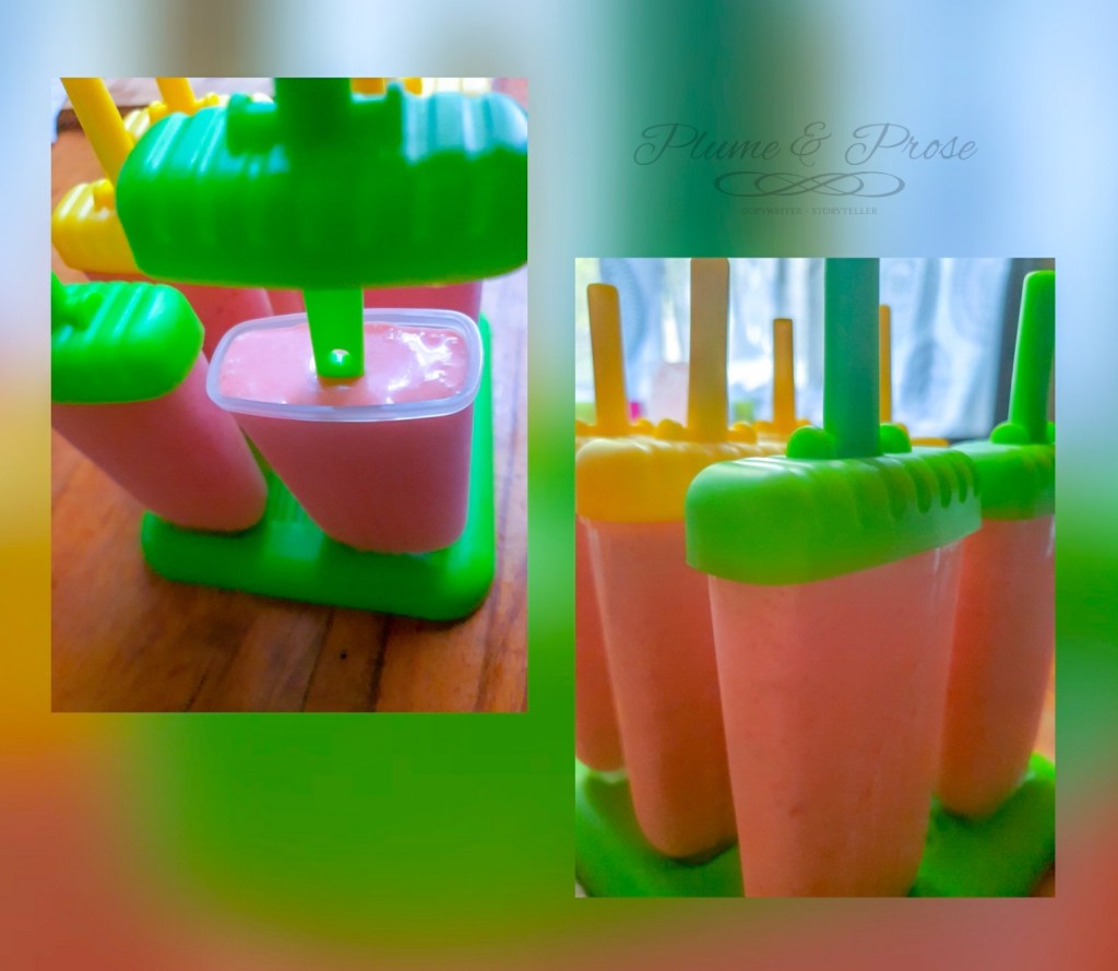 Préparation de glace maison à la fraise