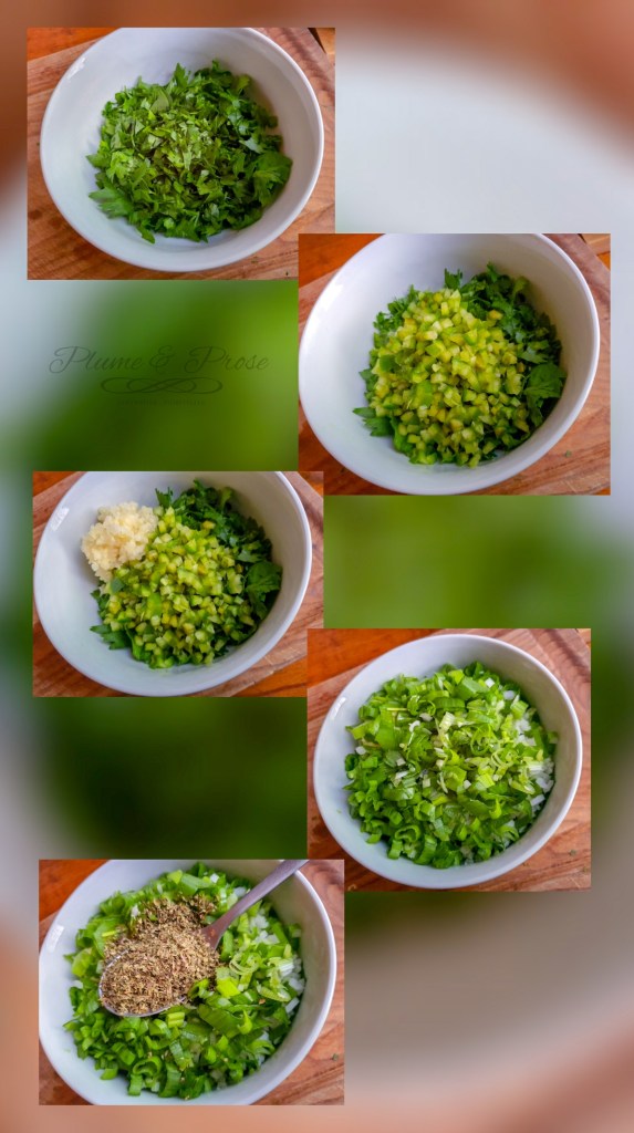Préparation de la sauce chimichurri