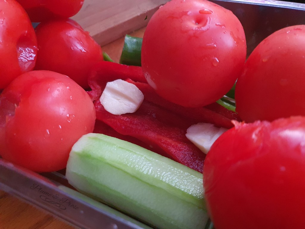 Préparation du "Gazpacho"