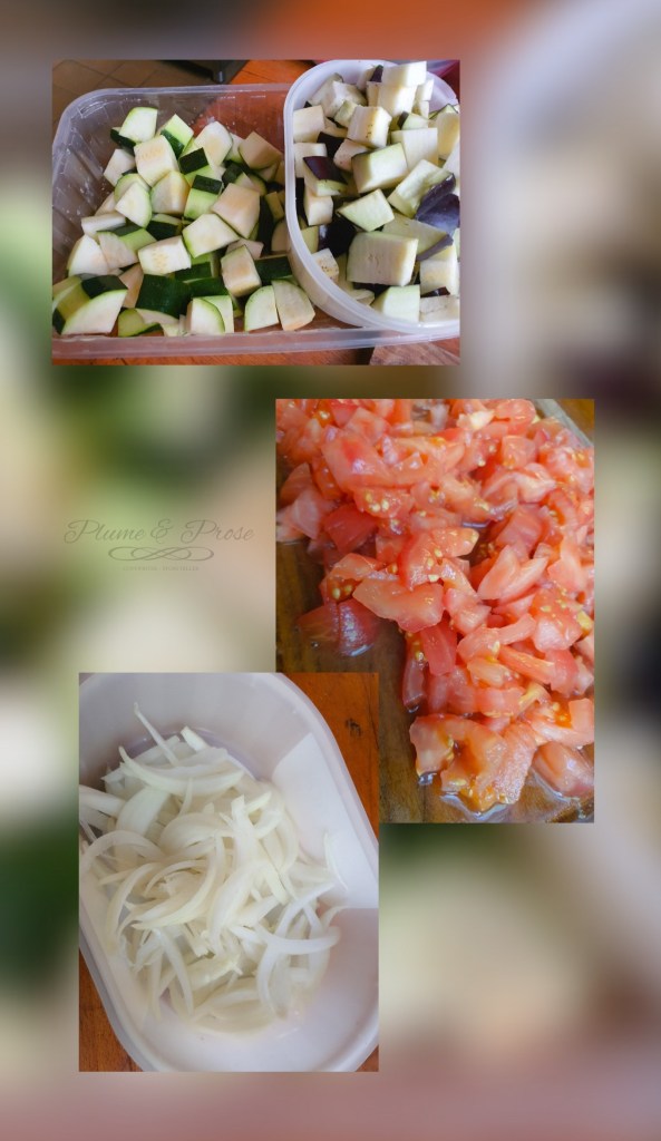 Préparation de la ratatouille traditionnelle