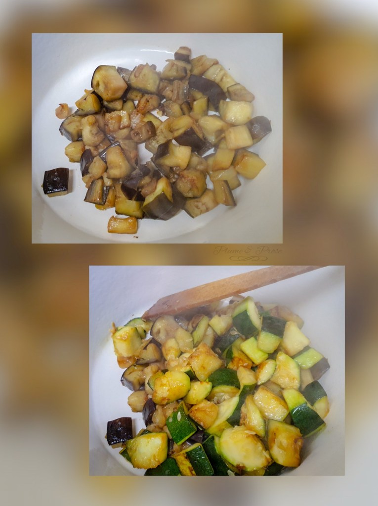Préparation de la ratatouille traditionnelle