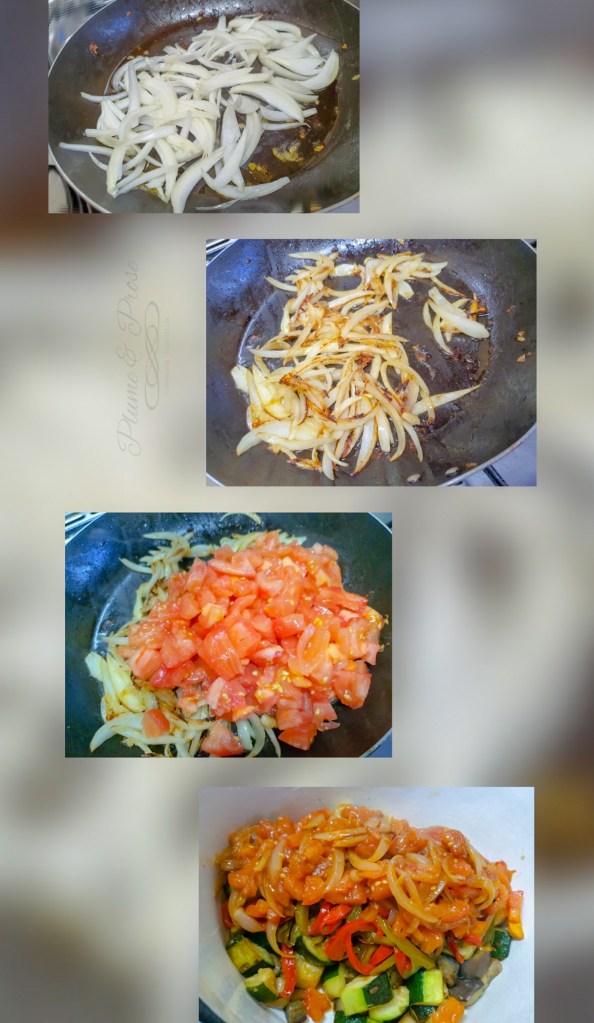 Préparation de la ratatouille traditionnelle