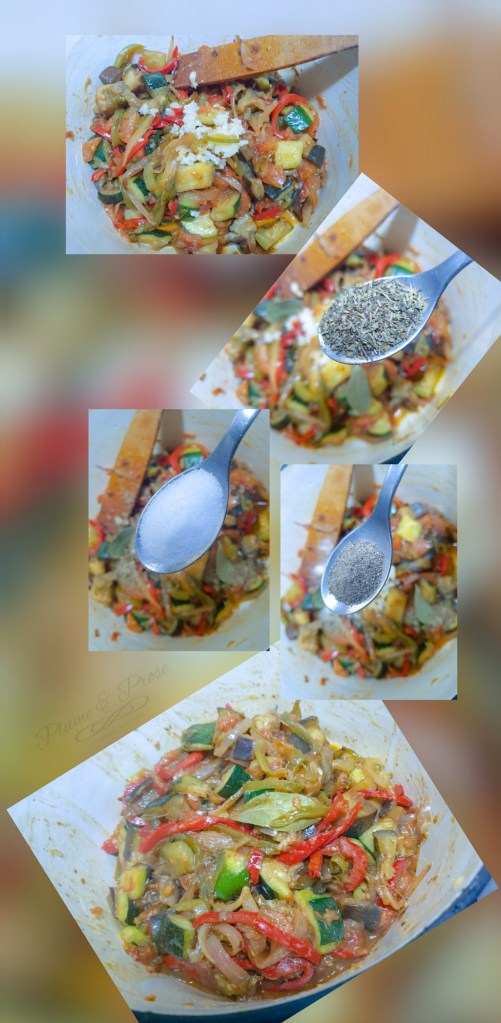 Préparation de la ratatouille traditionnelle