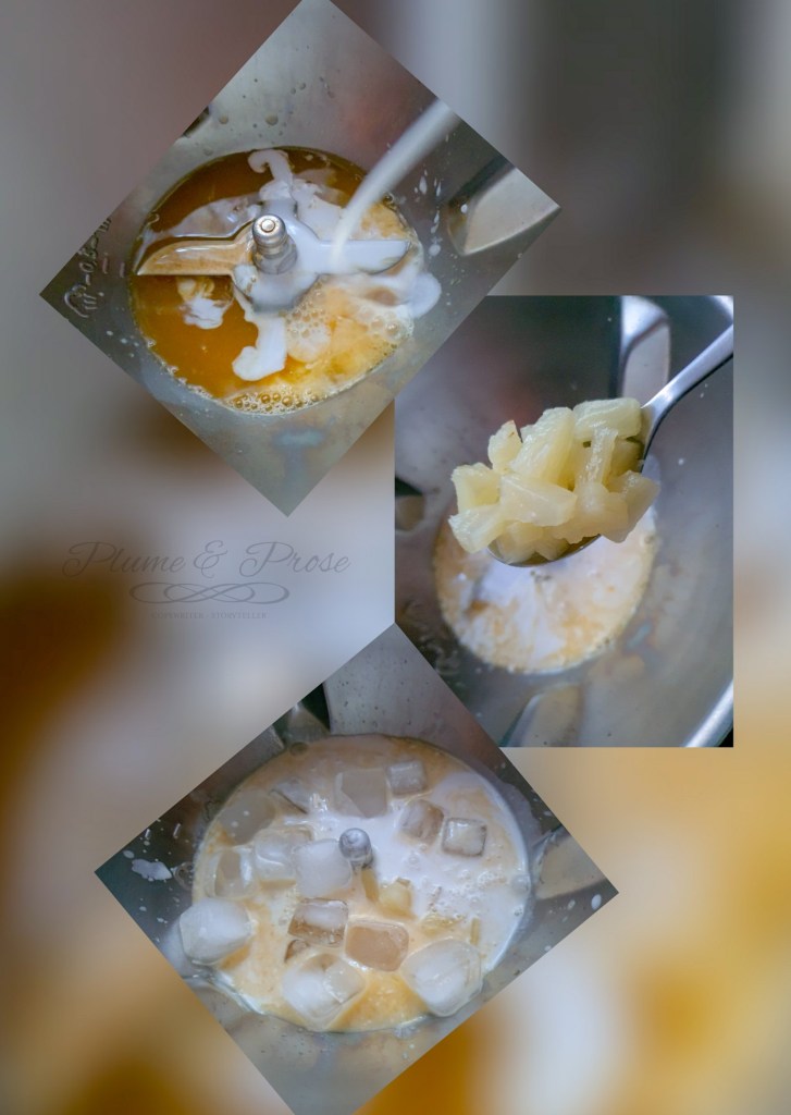 Préparation du "Virgin Piña Colada"
