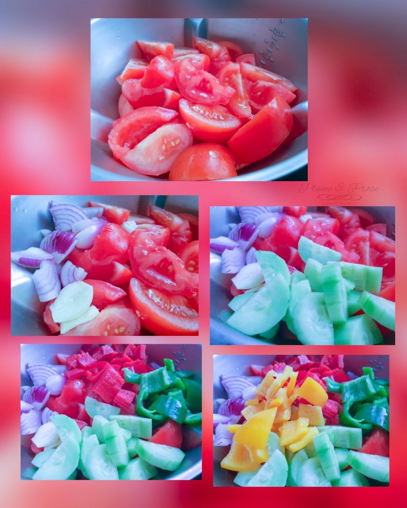 Préparation du "Gazpacho"