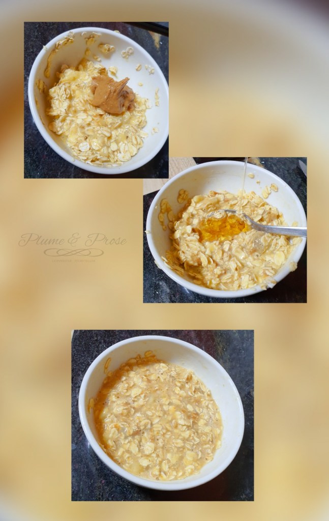 Préparation du Bowl Cake "health" Banane-Dattes