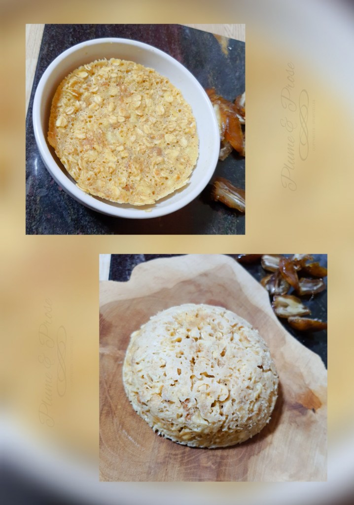 Préparation du Bowl Cake "health" Banane-Dattes