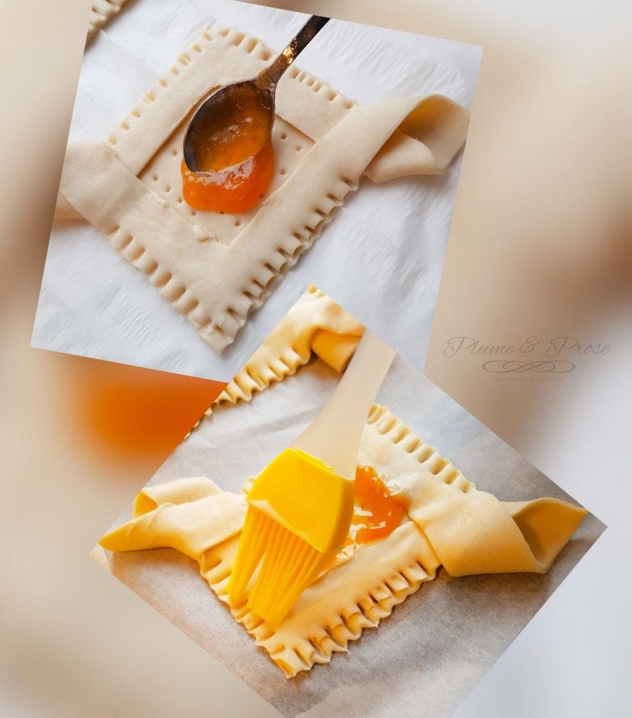 Préparation des tartelettes feuilletées à l'abricot