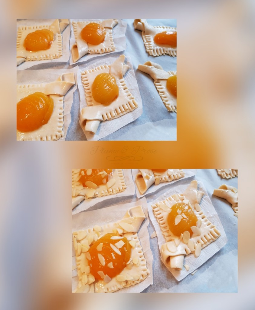 Préparation des tartelettes feuilletées à l'abricot