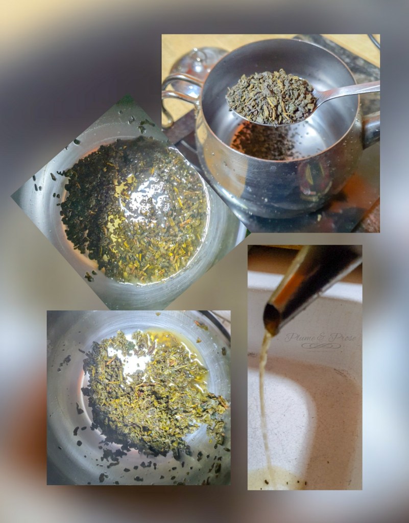 Préparation du thé à la menthe