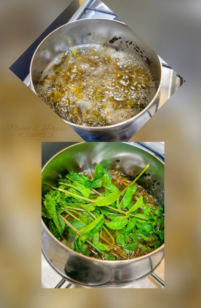 Préparation du thé à la menthe