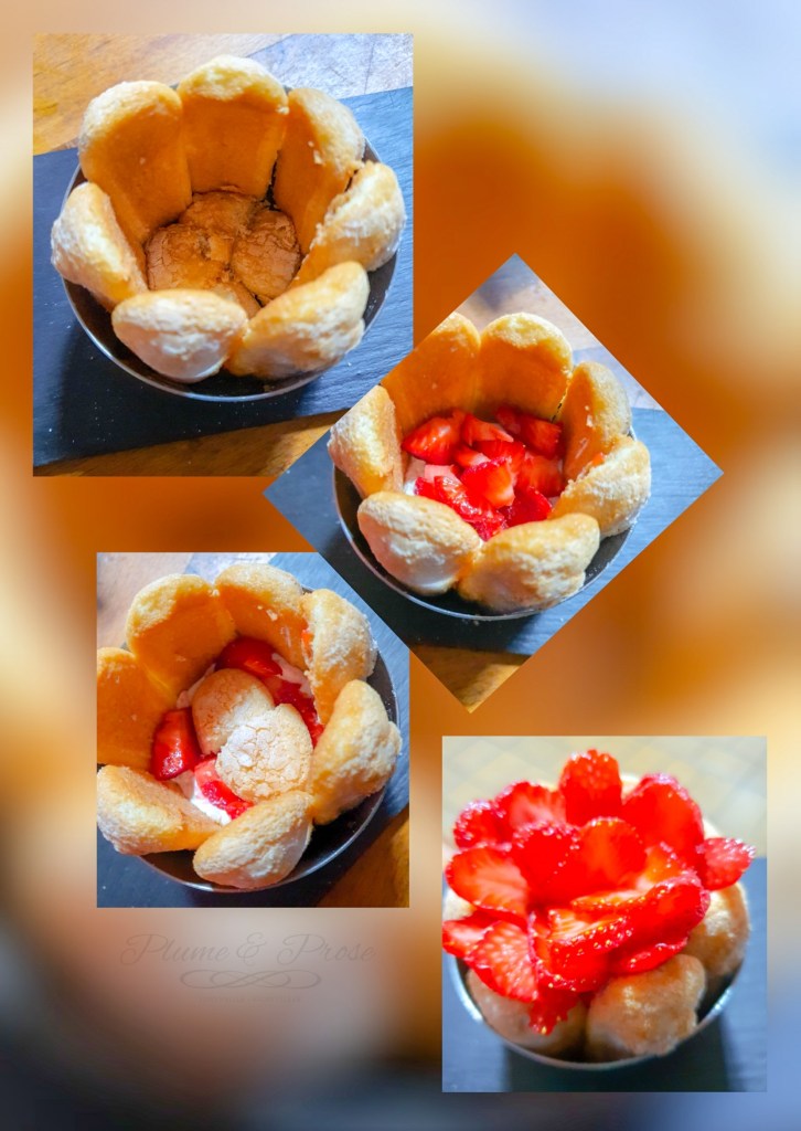 Préparation de la charlotte aux fraises