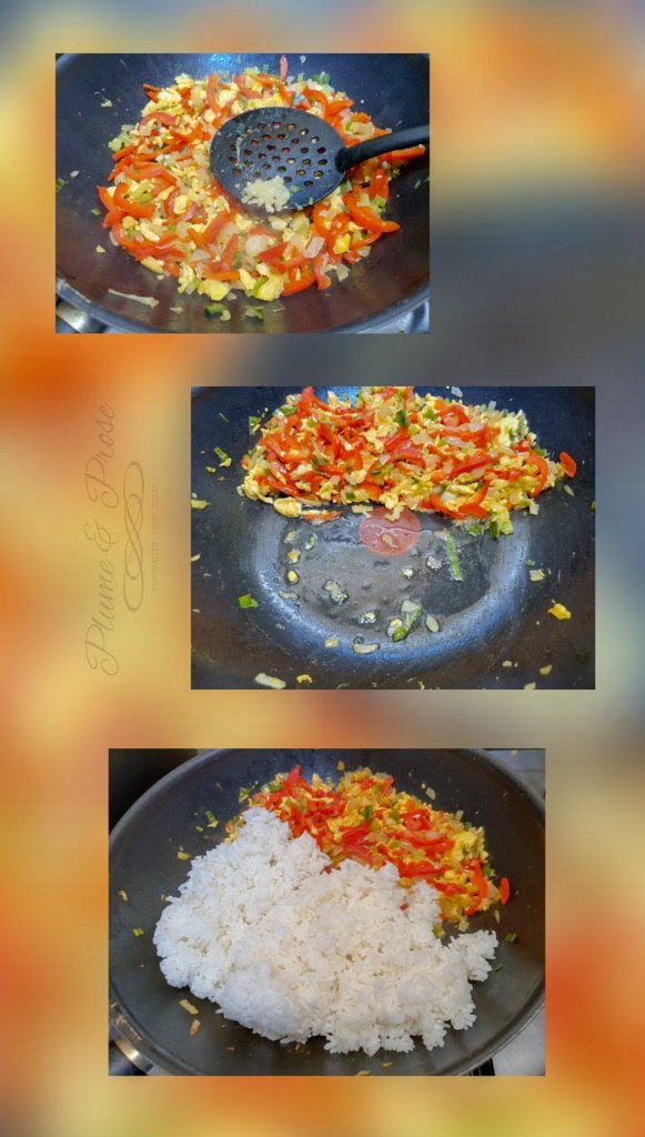 Préparation du "Nasi Goreng"