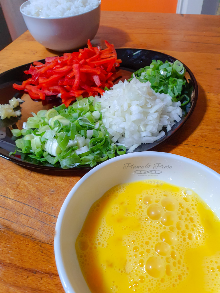 Préparation du "Nasi Goreng"