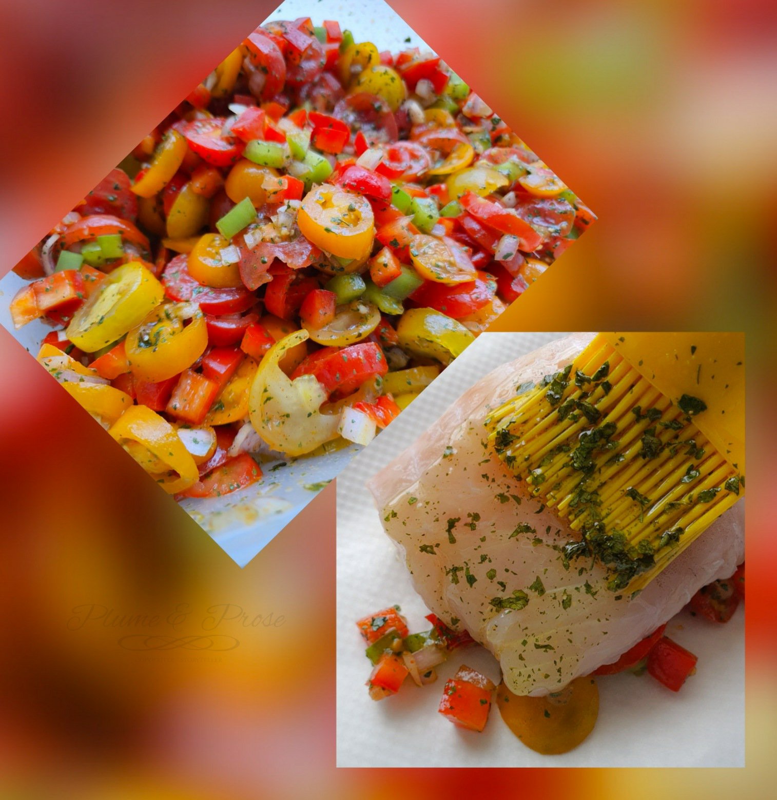 Préparation des papillotes de Cabillaud