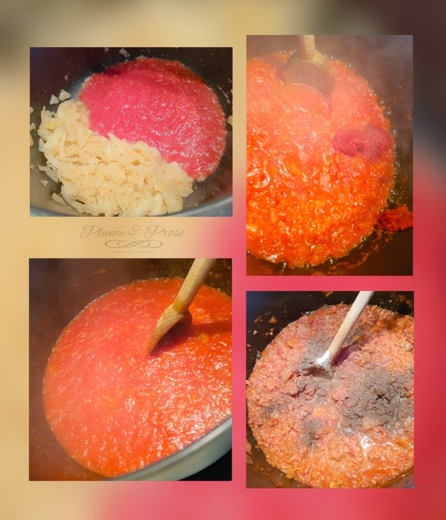Préparation de la moussaka