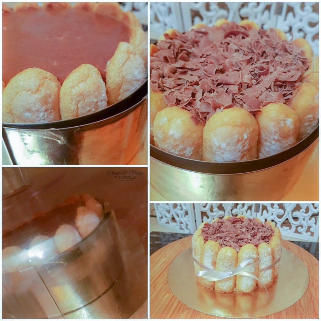 Préparation de la charlotte au chocolat