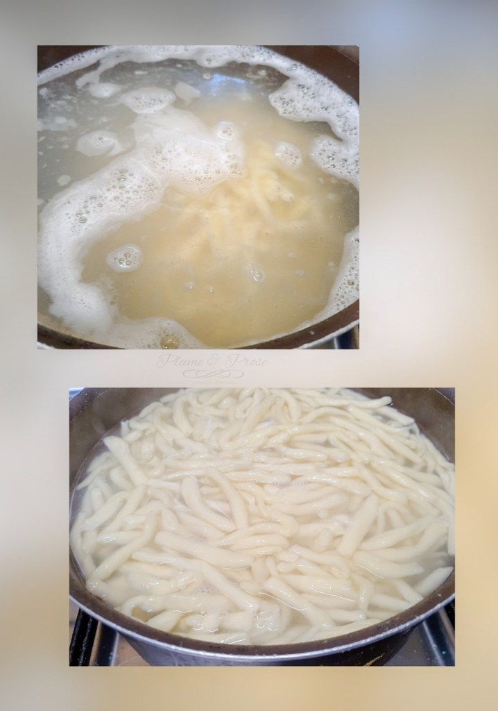 Préparation des strozzapreti