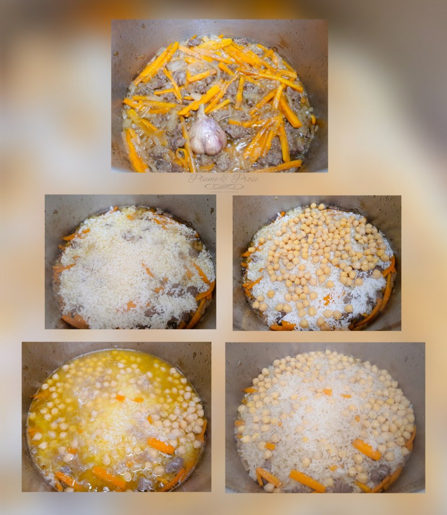 Préparation du plov traditionnel