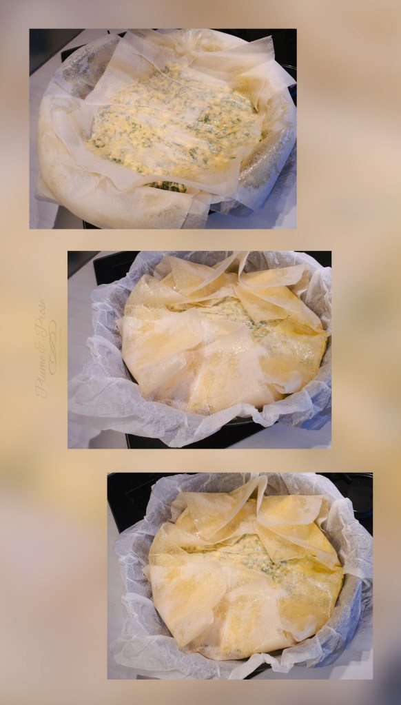 Préparation de la tourte de Jamie Oliver