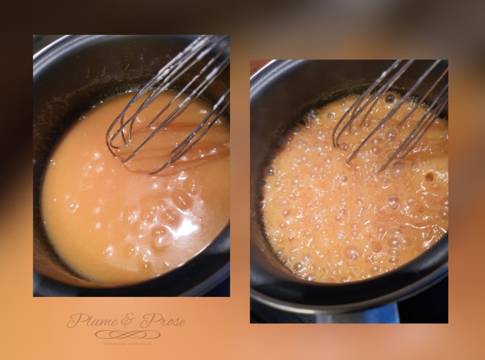 Préparation du caramel au beurre salé