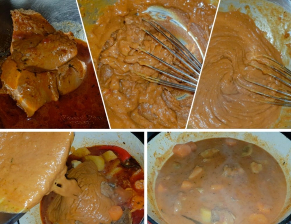 Préparation du "Tiga dèguè Na" ou le Mafé au Poulet malien