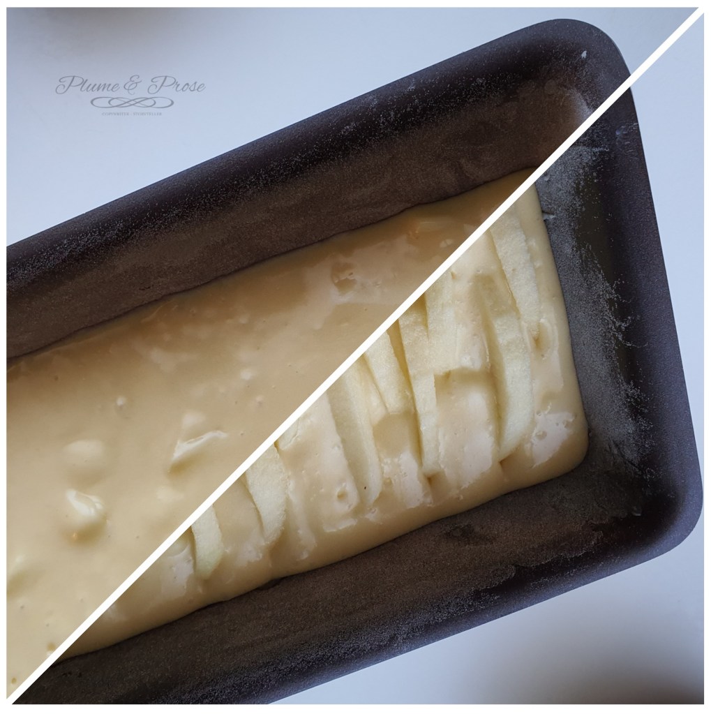 Préparation du quatre-quarts aux pommes