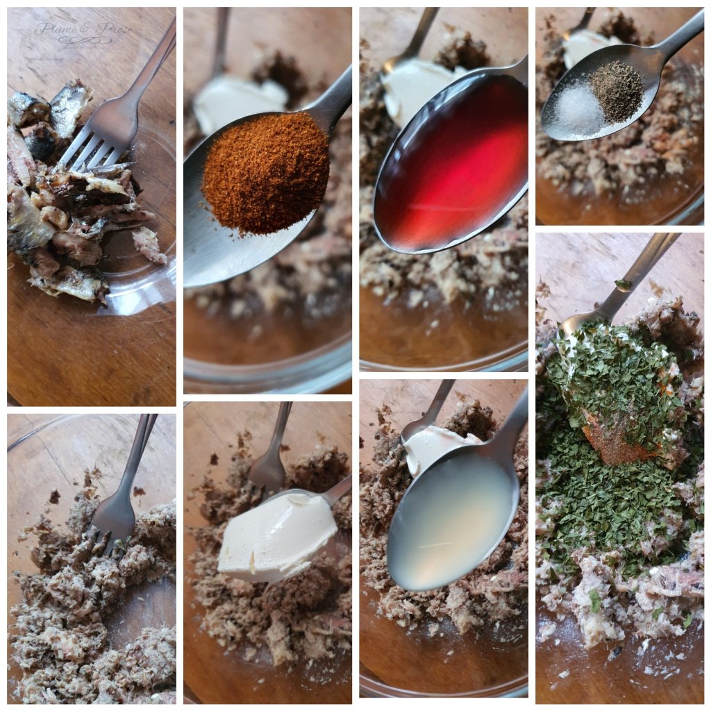 Préparation des rillettes de sardines