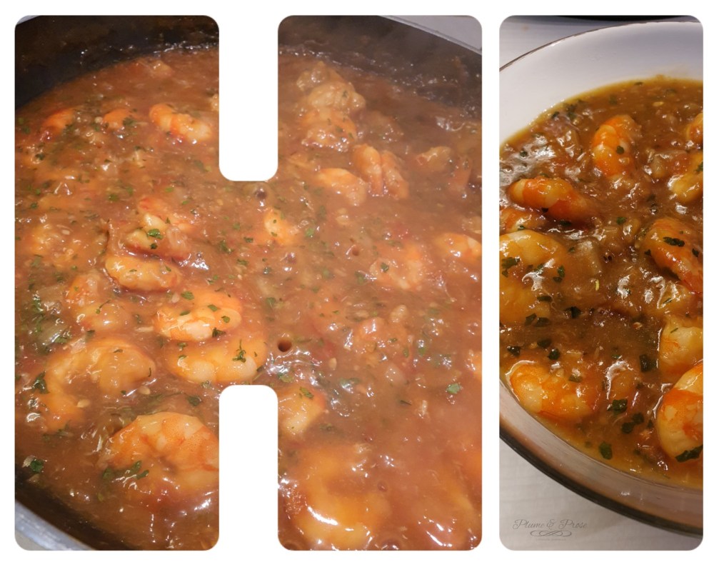 Préparation des crevettes sauce piquante