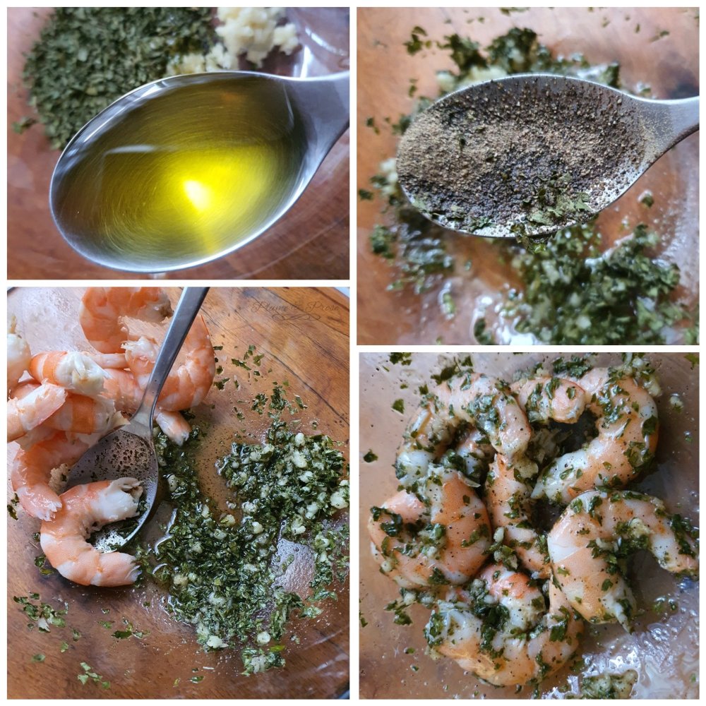 Préparation du risotto crémeux aux crevettes