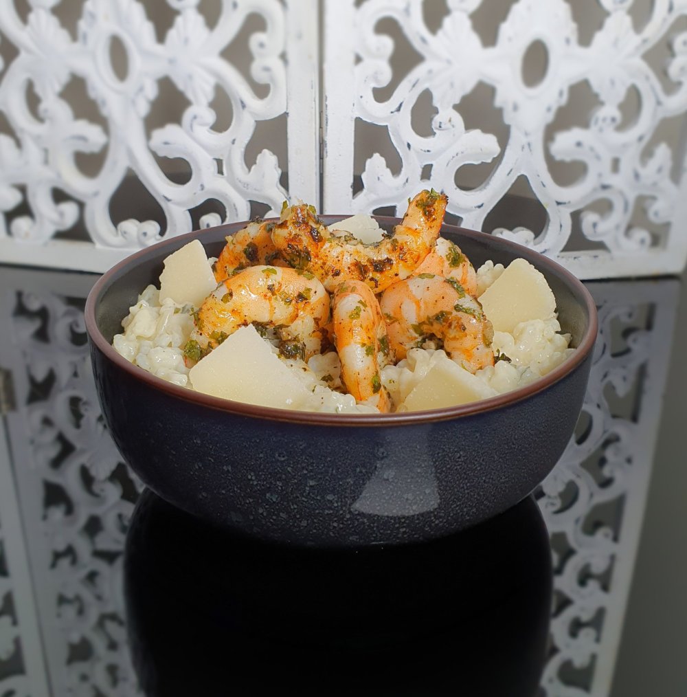"Risotto Cremoso ai Gamberi" ou le Risotto crémeux aux crevettes