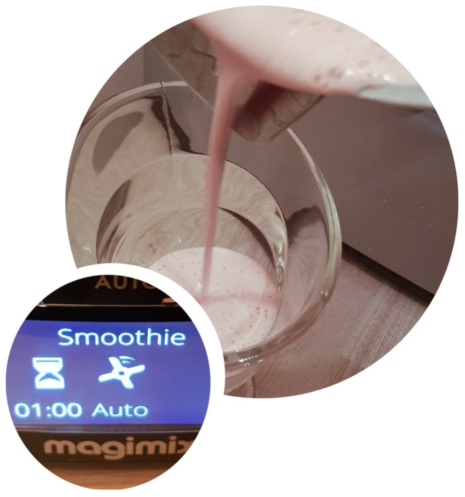 Préparation du MilkShake à la fraise