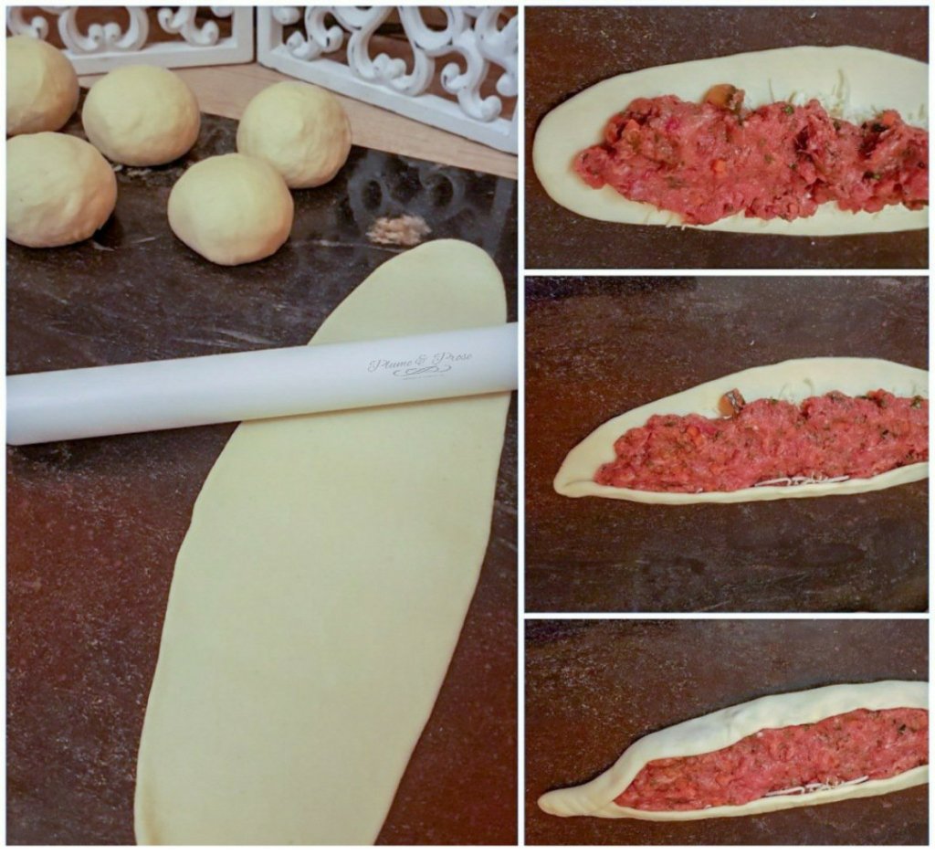 Préparation des pizza pide