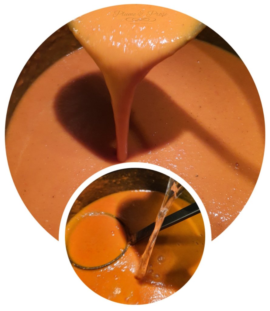 Préparation du velouté de tomate de Yotam Ottolenghi