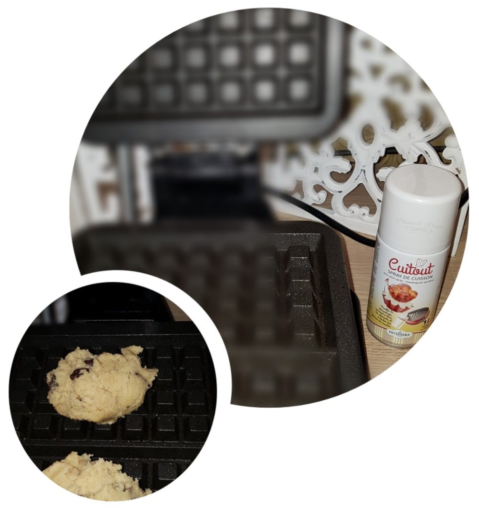 Préparation des cookie-gaufre