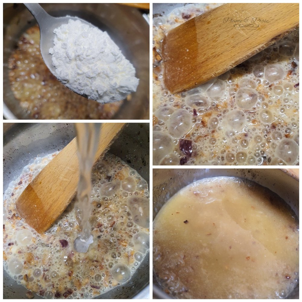 Préparation de la sauce à la moutarde
