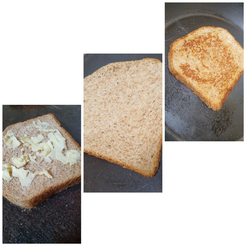 Préparation du "Grilled Cheese Sandwich"