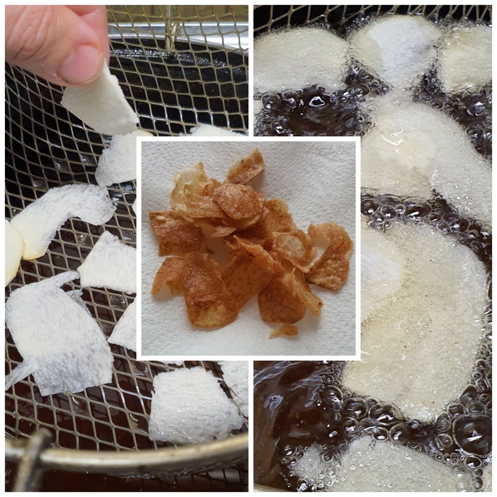 Préparation des chips d'igname